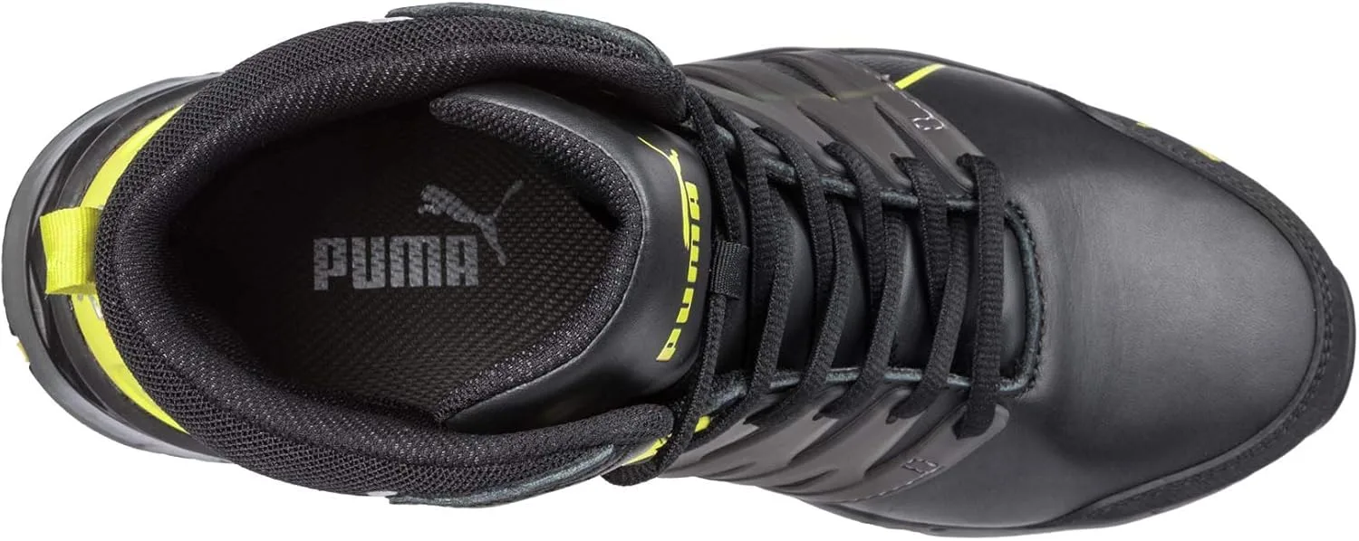 Рабочие кроссовки PUMA Safety Velocity 2.0 желтого цвета со средней высотой защиты, S3 ESD HRO SRC, защита по технологии стекловолокна, низкое энергопотребление, неметаллический корпус, мужские — фото 3