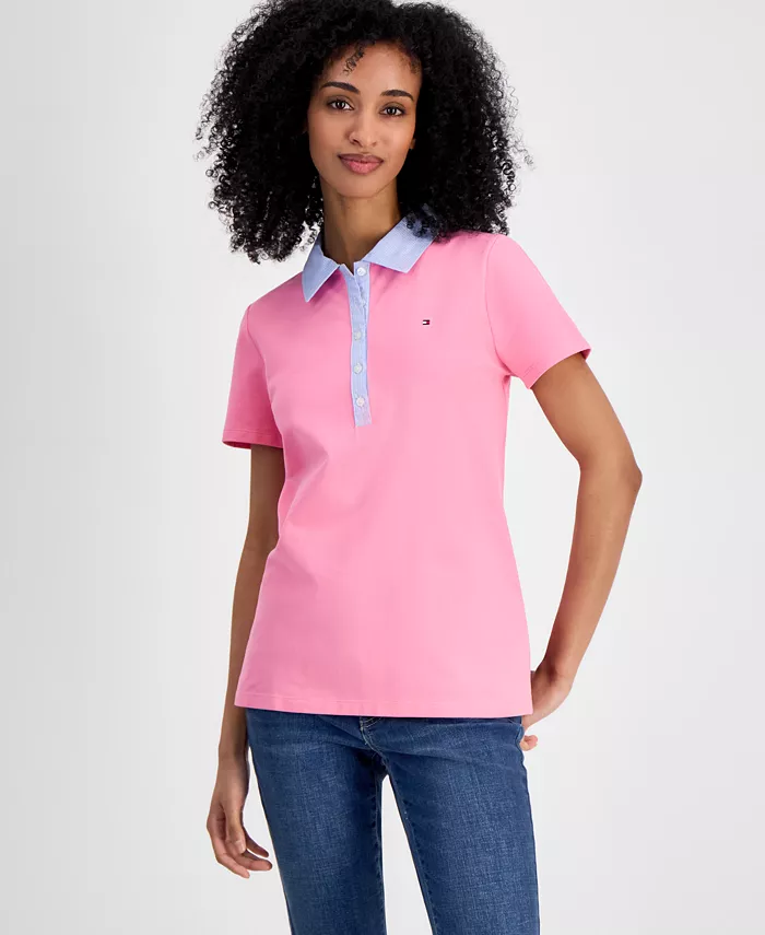 

Женская поло Cornell из смесовых материалов Tommy Hilfiger, розовый