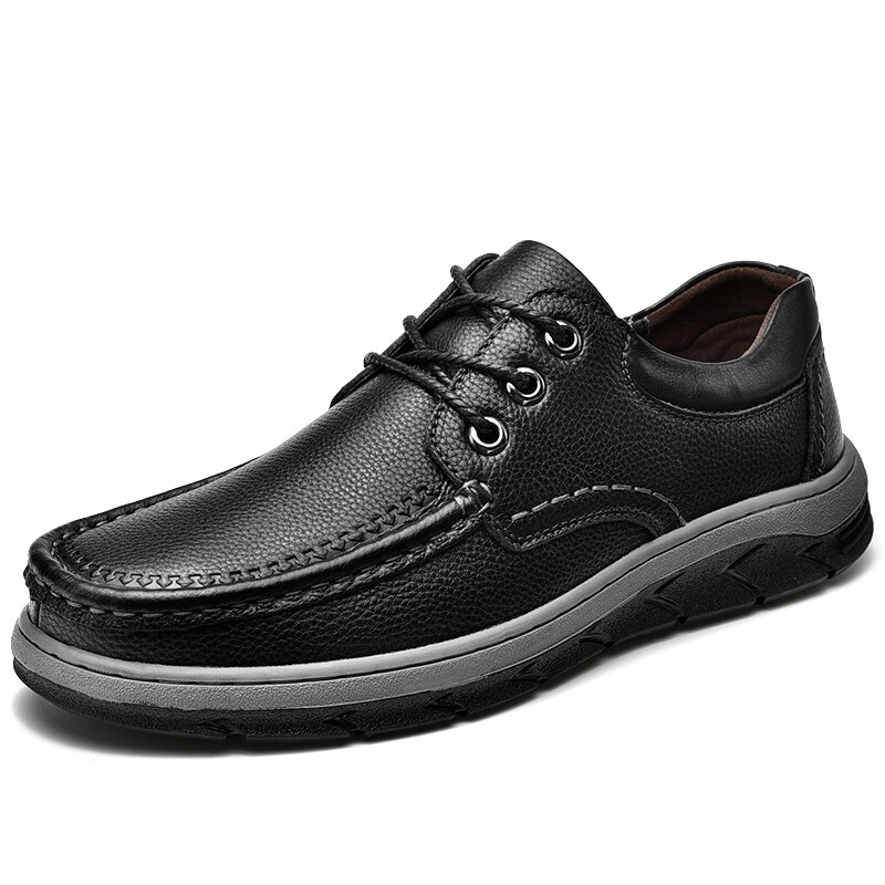

Туфли мужские Men"s Casual Men Low-Top King Jinmai, цвет Black Lace-up 6001-Small Sign