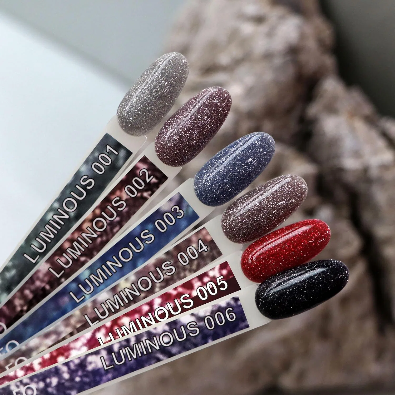 Гель-лак для ногтей «Luminous Collection» с глиттером от KomiIfo Generisch, Red-Pink — фото 3