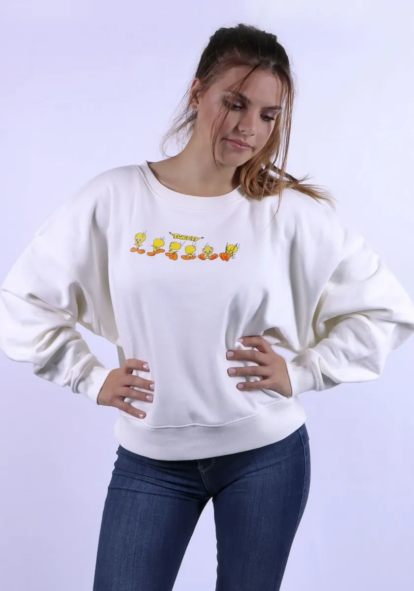 

Толстовка Capelli New York с очаровательным мотивом Tweety, бежевый