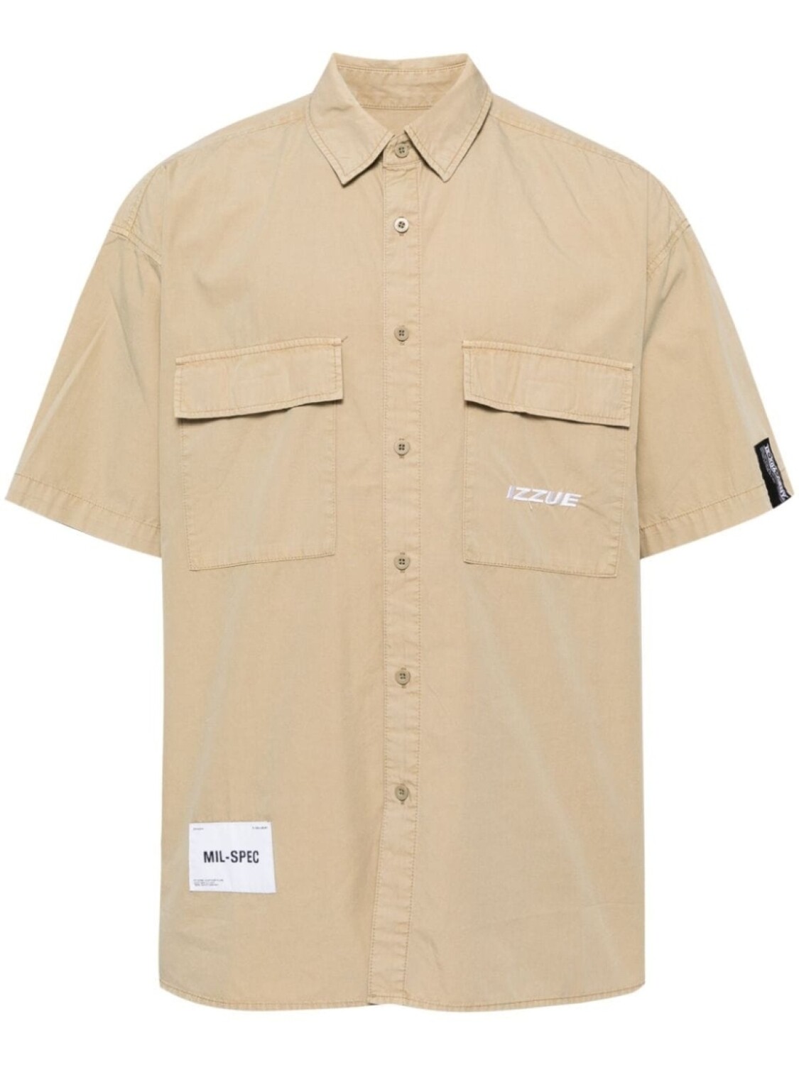 

Рубашка с короткими рукавами в стиле карго izzue, коричневый