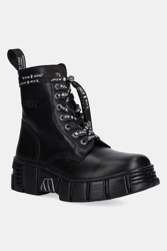 Рабочие кожаные ботинки Crust Negro + Tower Casco New Rock, черный