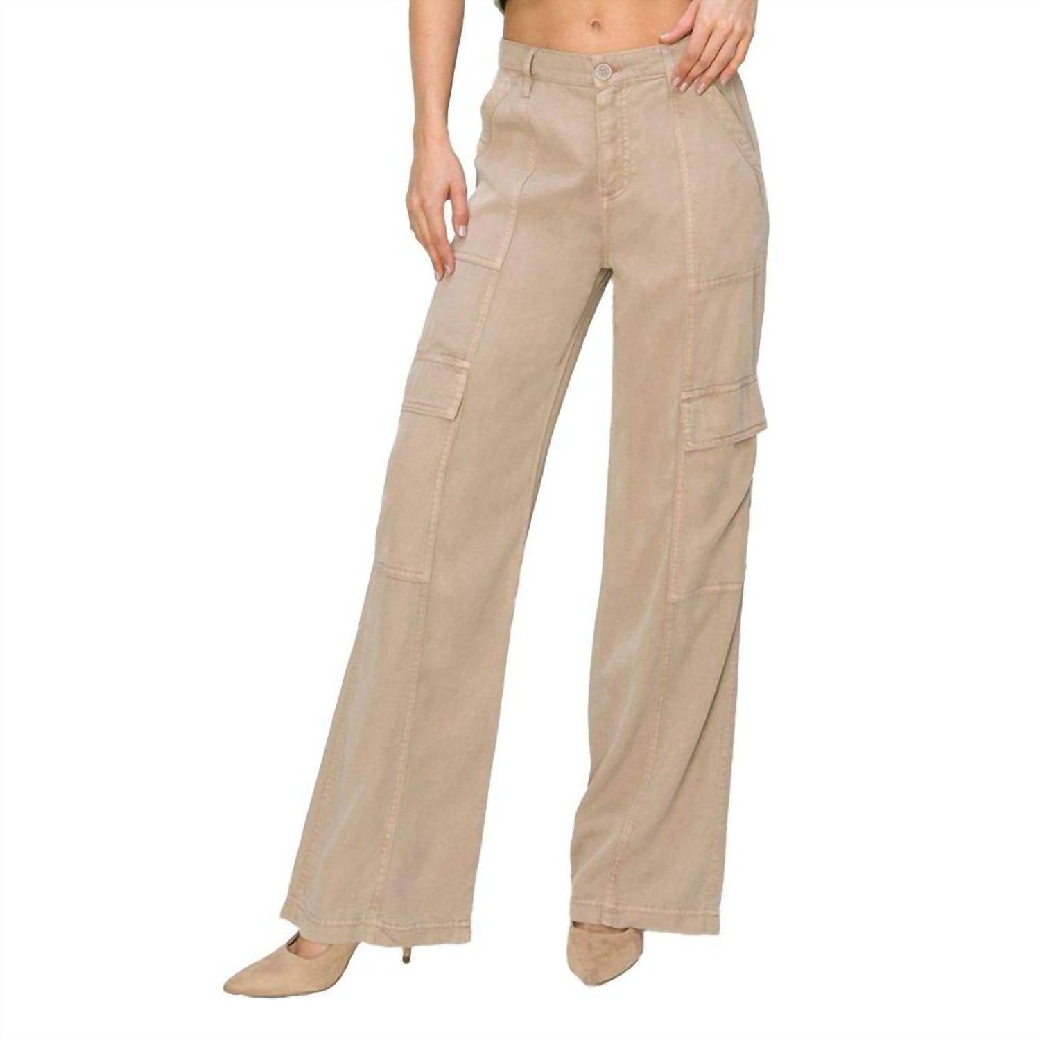 

Широкие брюки-карго цвета серо-коричневый Risen, серо-коричневый