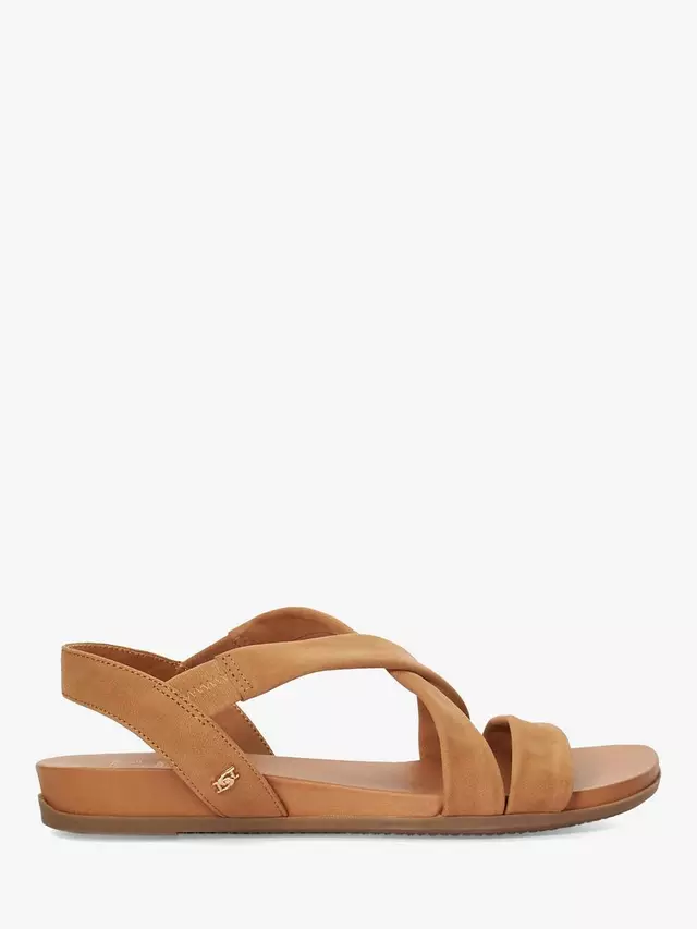 

Сандалии Dune Landies Nubuck Cross Strap, кэмел