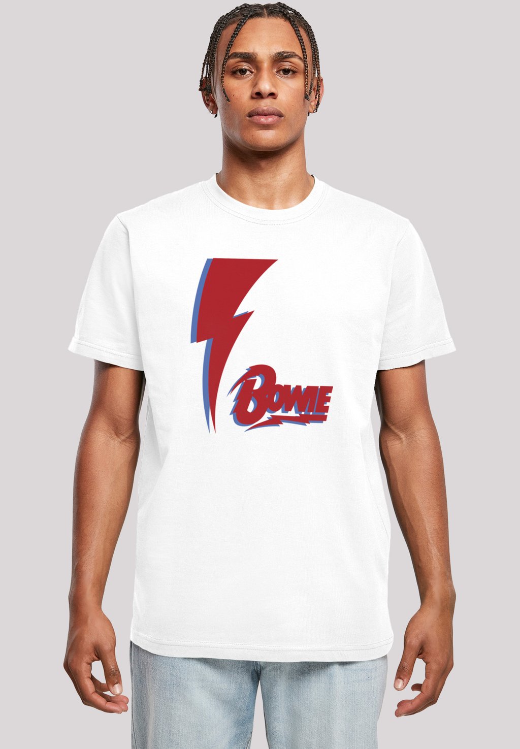 

Футболка с принтом DAVID BOWIE RED BOLT F4NT4STIC, белый