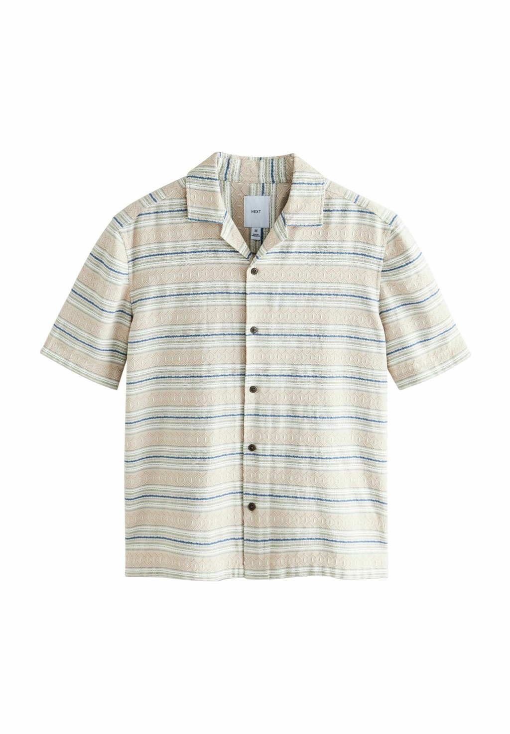 

Рубашка REGULAR FIT - TEXTURED STRIPE SHORT SLEEVE Next, бежевый