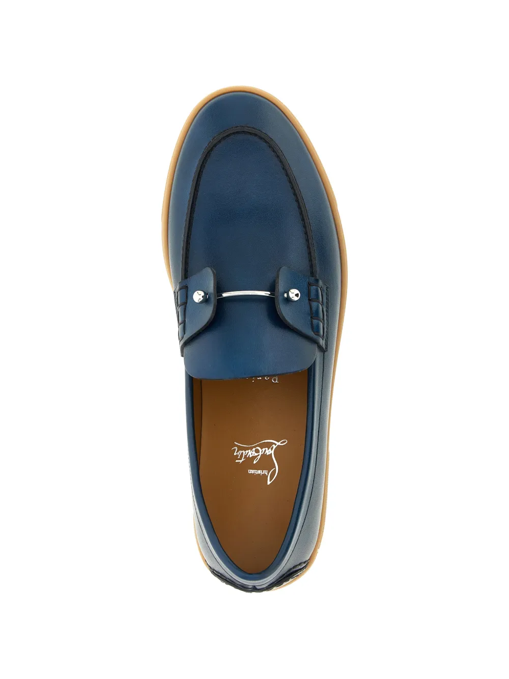 Лоферы с шнуровкой и металлической фурнитурой Christian Louboutin, синий — фото 4