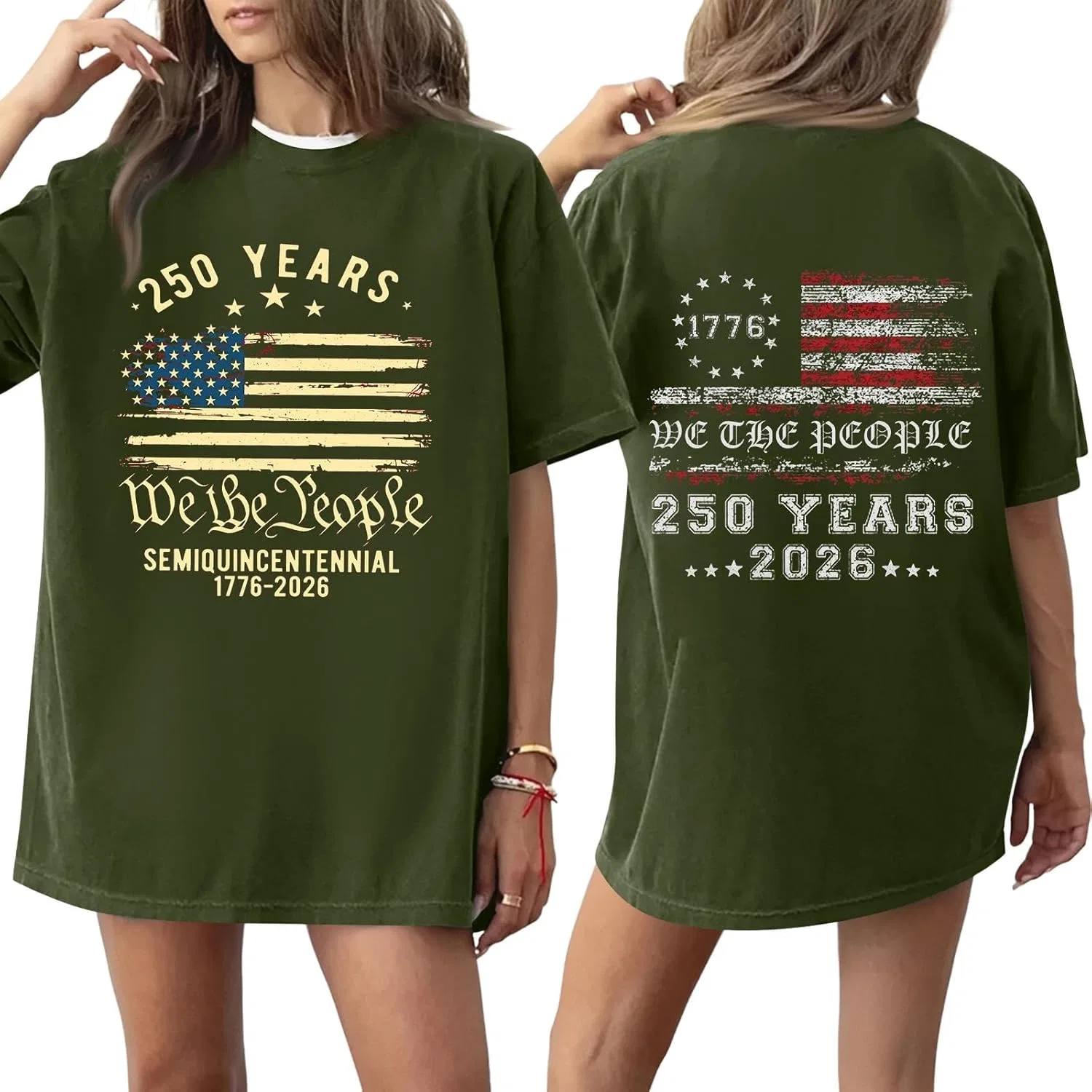 Женская блуза с патриотическим принтом, бренд Generic, цвет 1-dark Green