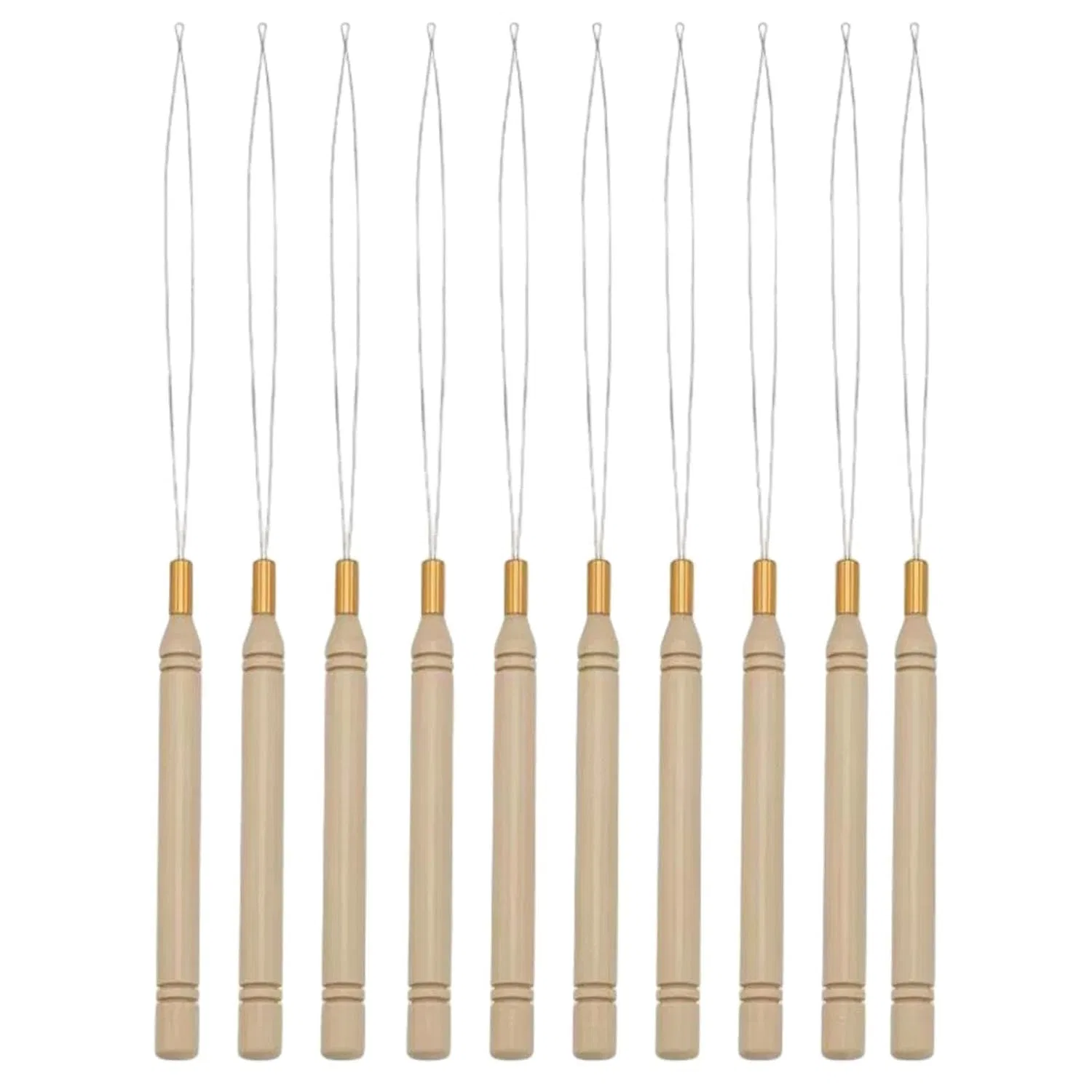 Набор из 10 игл для наращивания волос с микрокольцами Ajkqnma
