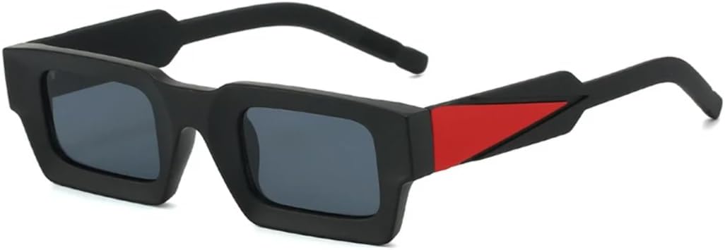 

Мужские солнцезащитные очки в стиле ретро квадратной формы, модные для активного отдыха и спорта, с градиентным зеркальным покрытием, защита от УФ-излучения UV400, женские двухцветные UATXTAU, Black Red Gray