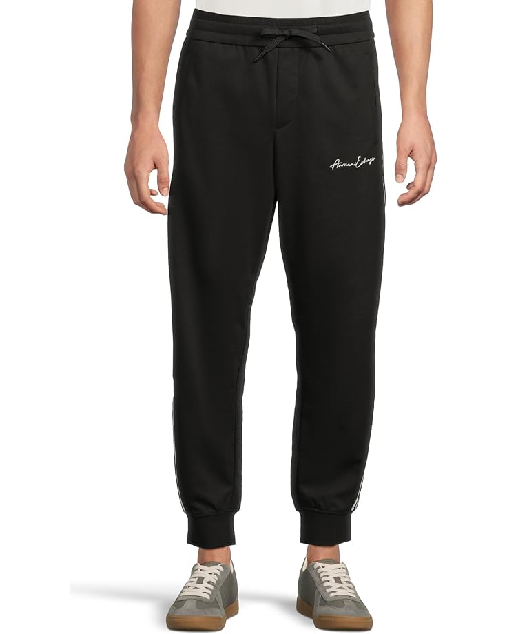 

Брюки Armani Exchange Signature Logo Jogger Pant, черный