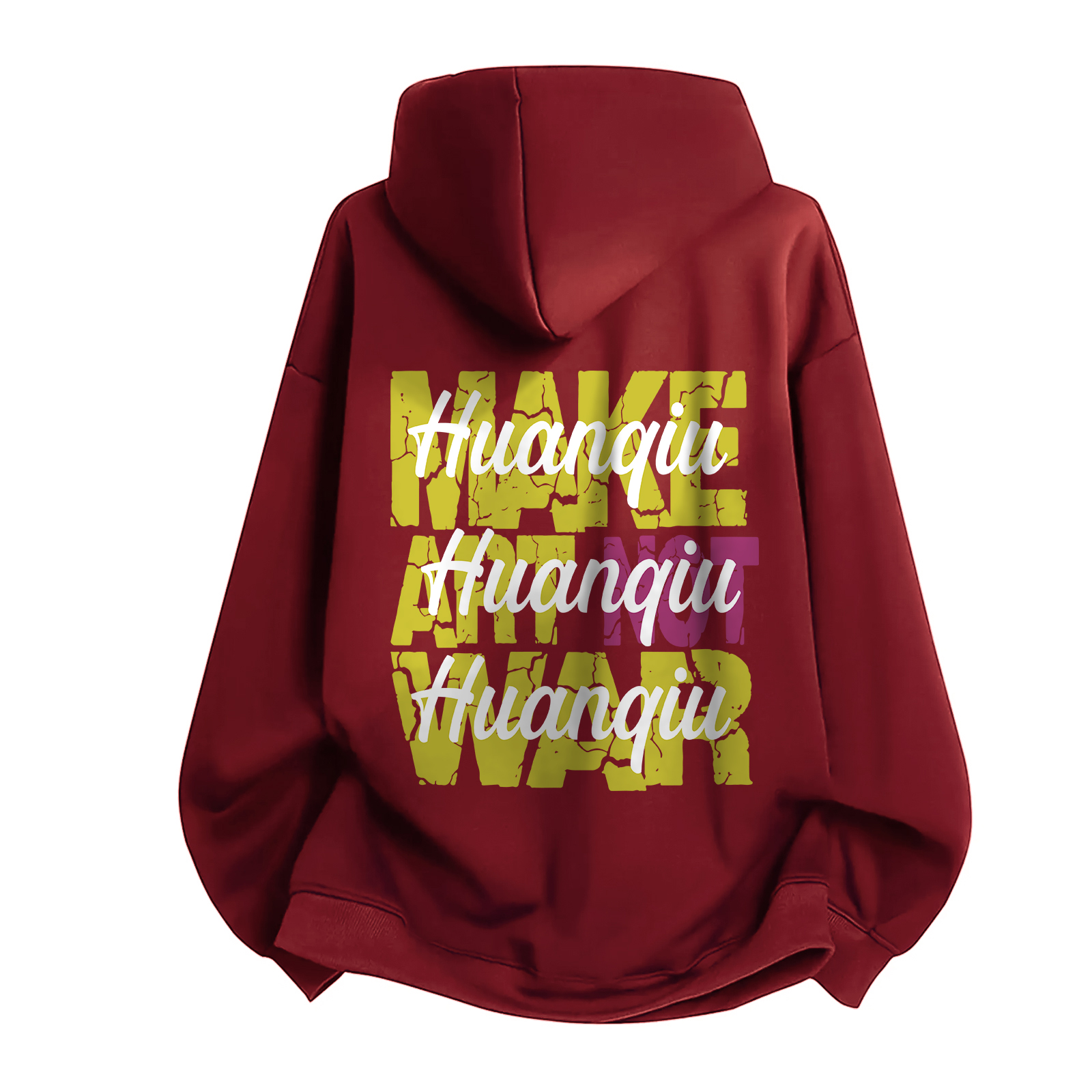 

Толстовка Unisex Hooded Moderate Heavyweight HUANQIU, burgundy