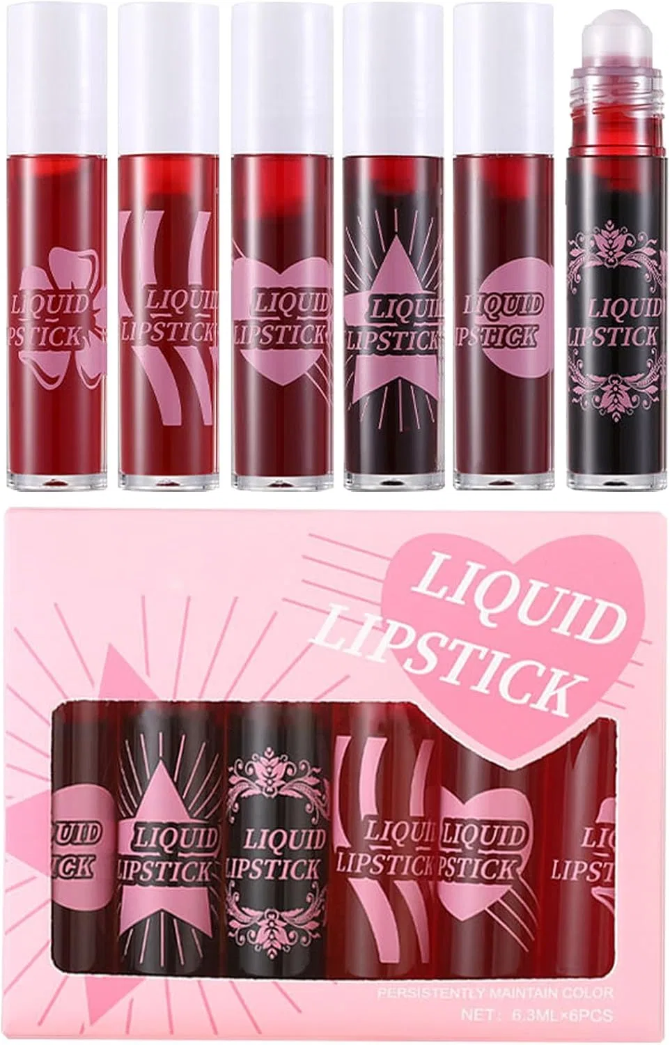 Блеск для губ увлажняющий Six Times Moisture Roll-On Lip Stain, длительное сохранение цвета