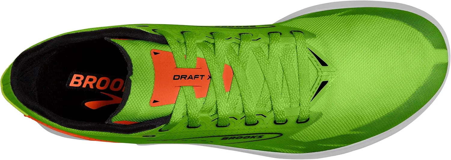 Беговые кроссовки Brooks Draft XC без шипов с поддержкой для кросс-кантри, зеленый/оранжевый/белый — фото 3