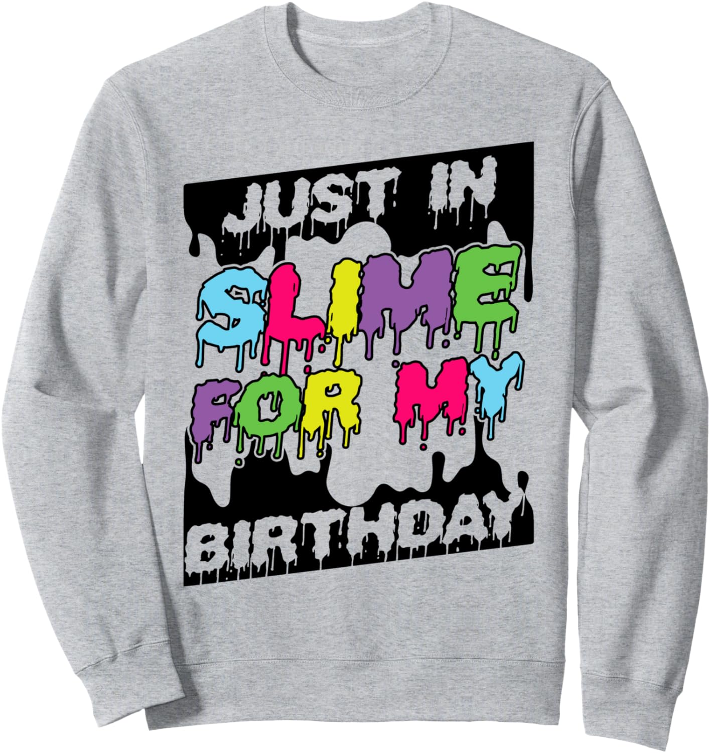 

Толстовка с надписью Слайм на день рождения Clear Slime Birthday Party Supplies & Slime Favors, серый