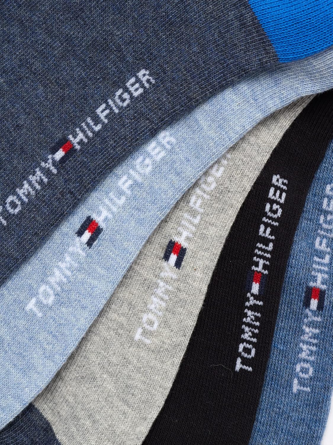 Мужские повседневные носки Tommy Hilfiger из мягкой хлопковой смеси - 10 пар, Dark Denim — фото 4