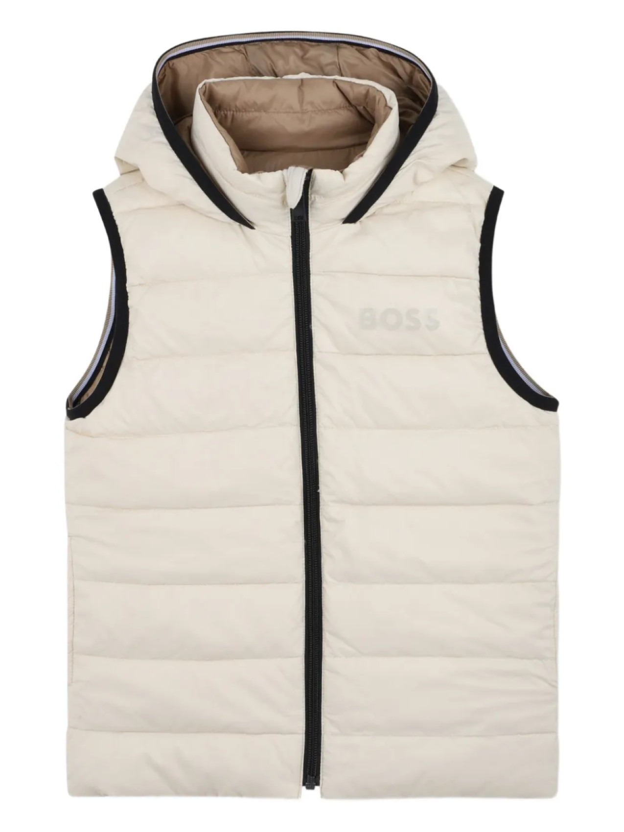 

BOSS Kidswear дутый жилет с капюшоном, нейтральный