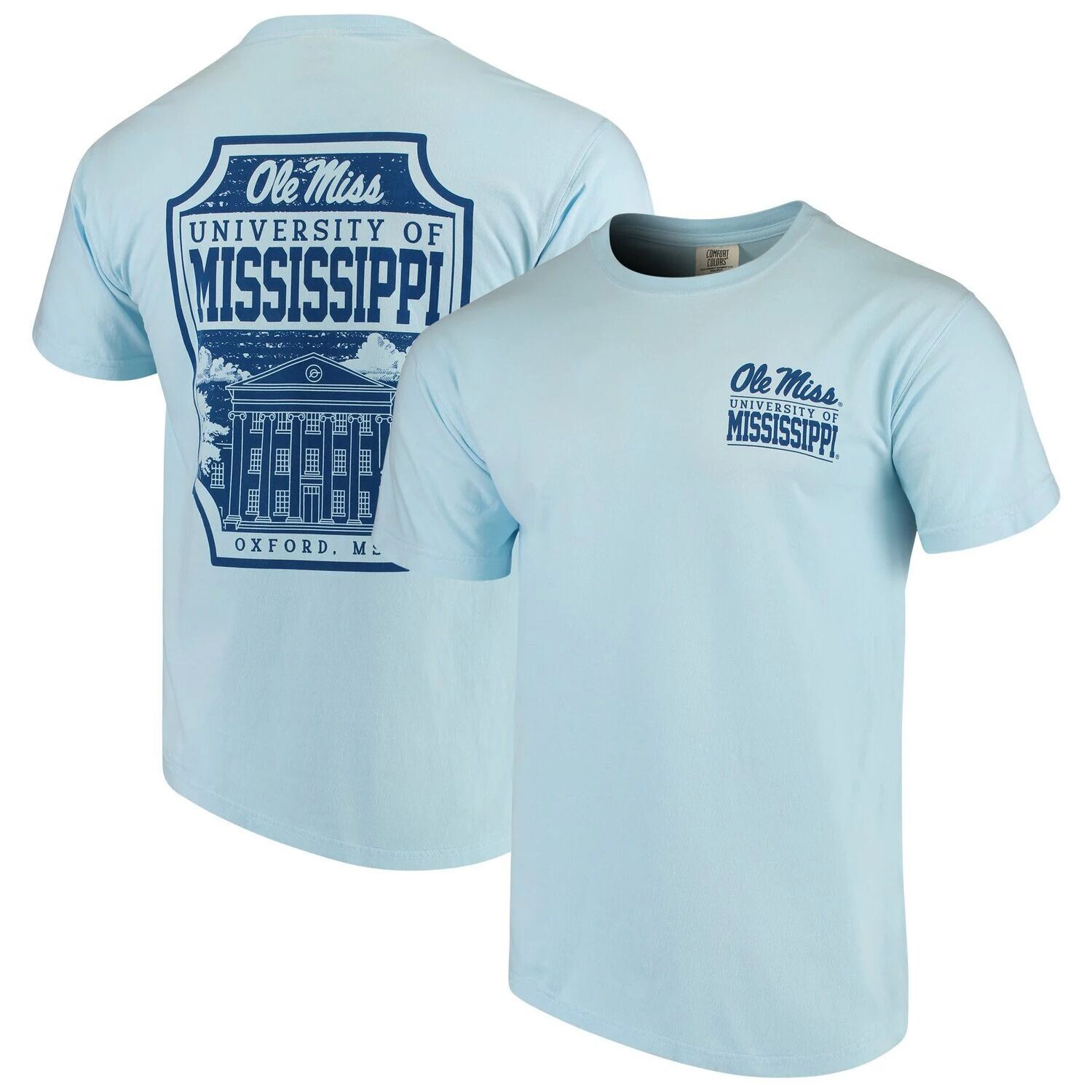 

Мужская голубая футболка Ole Miss Rebels Comfort Colours Campus Icon, Синий, Мужская голубая футболка Ole Miss Rebels Comfort Colours Campus Icon