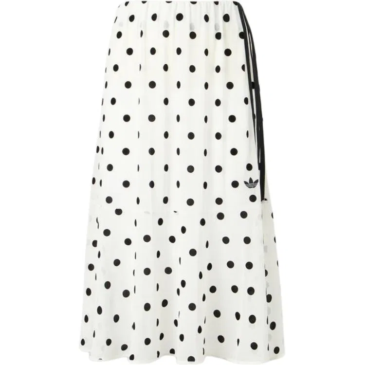 Юбка шифон в горошек повседневная длинная женская Adidas Originals, Jade White