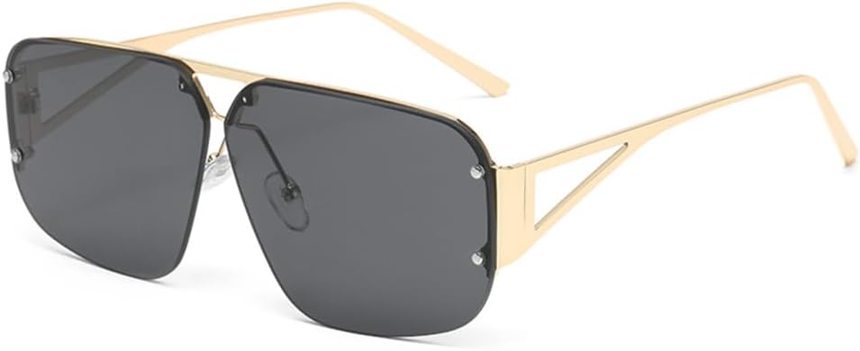 

Большие металлические солнцезащитные очки для женщин, винтажные солнцезащитные очки, модные женские очки, линзы с градиентным покрытием, защита от УФ-излучения UV400 generic, Gold Grey