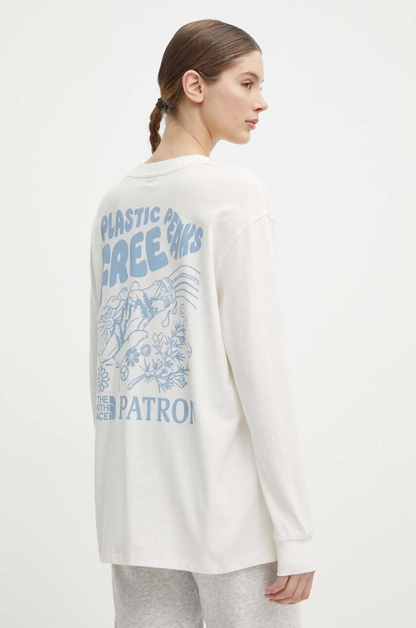 

Хлопковый топ с длинными рукавами The North Face, бежевый