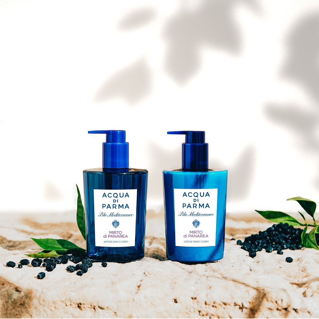 Гель для душа blu mediterraneo mirto di panarea hand and body wash Acqua Di Parma, объем 300 мл — фото 3