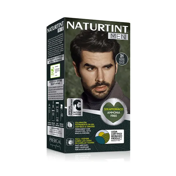 

Краситель без аммиака Naturtint Men Tinte Coloración Permanente Naturtint, цвет negro