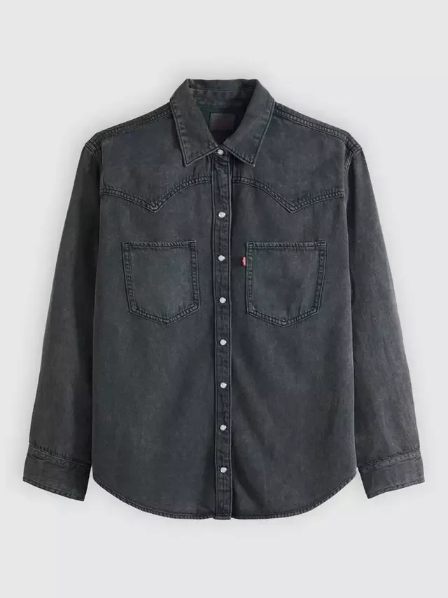 Джинсовая рубашка Teodora, цвет черная устрица с потертостями Levi's — фото 3