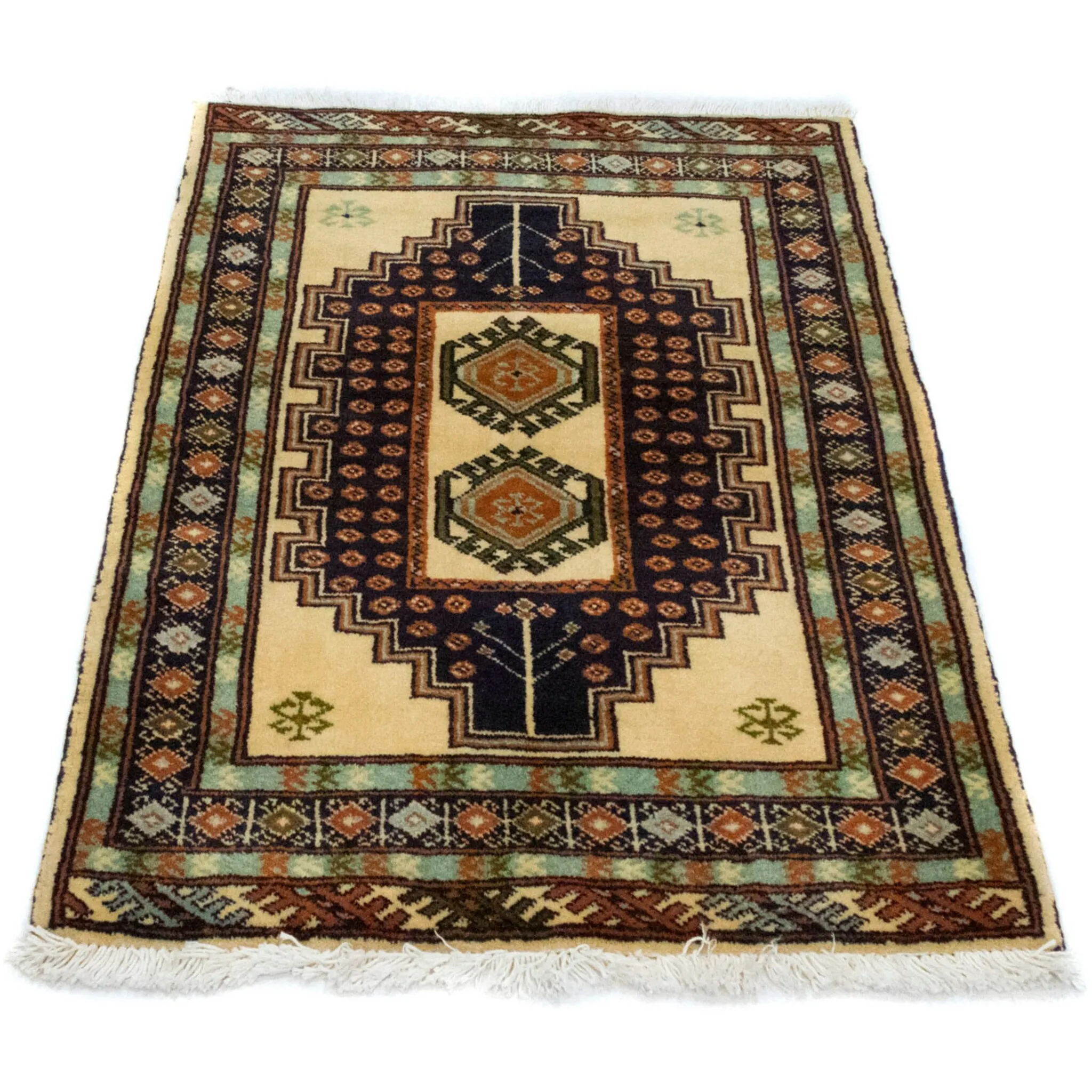 

Ковер моргенланд шерстяной «Туркаманский ковер ручной работы синий», прямоугольный, высота 8 мм Morgenland, цвет Blau