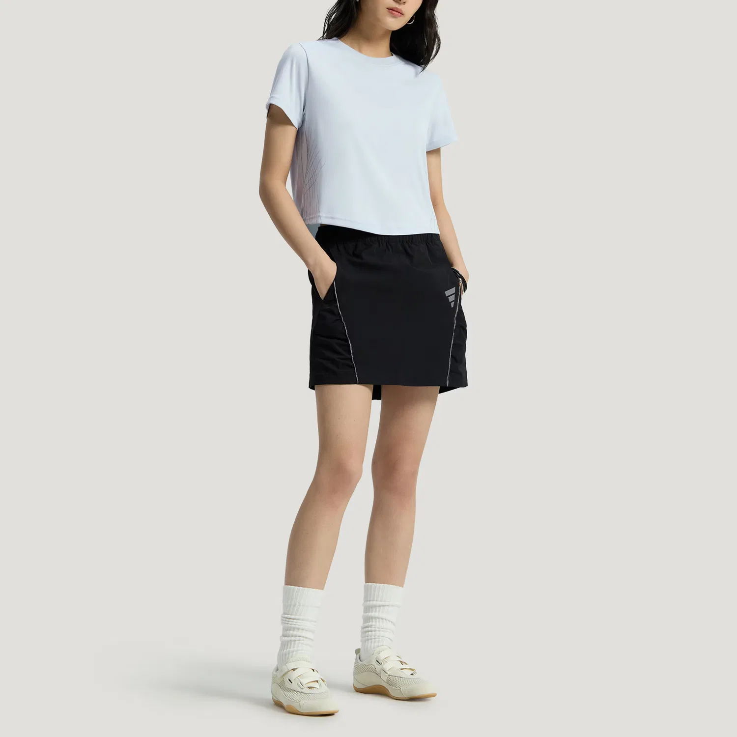Юбка короткая повседневная FOS Casual Short Skirts Women's Adidas, Black — фото 4