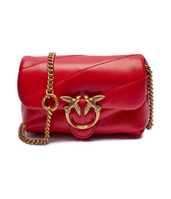 

Кожаная сумка через плечо Love Micro Pinko, красный