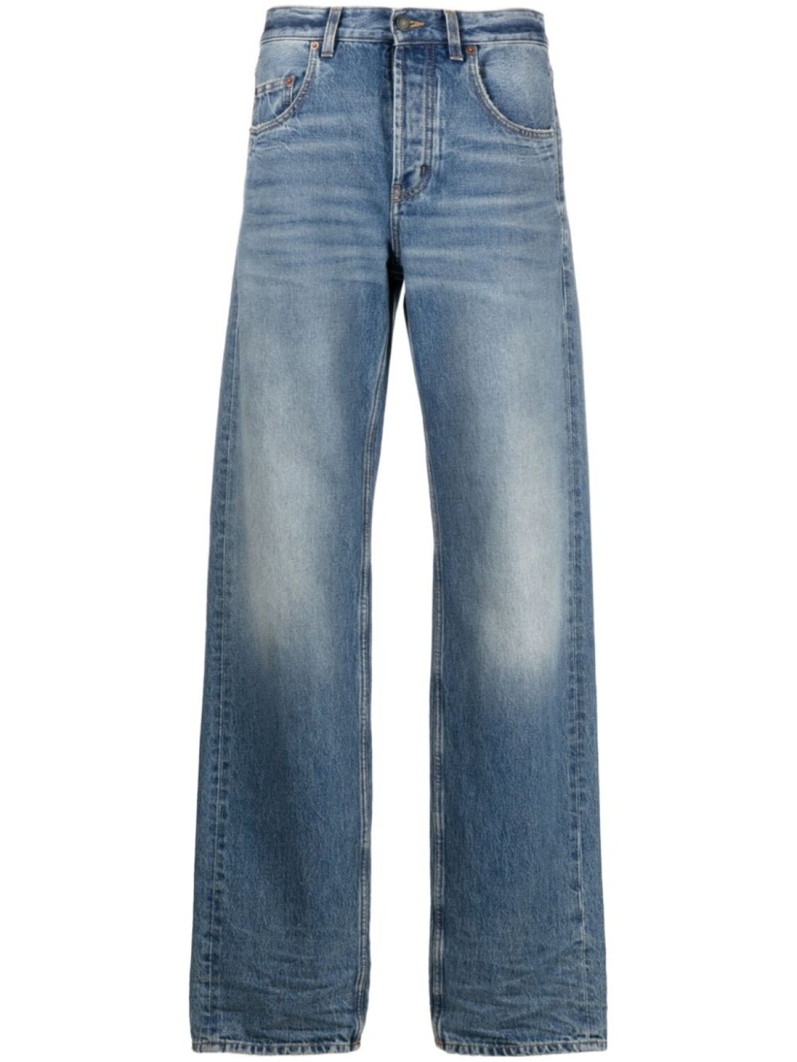 

Saint Laurent широкие джинсы с завышенной талией, синий