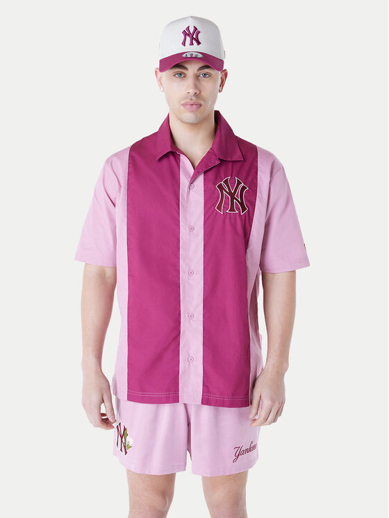 

Рубашка обычного кроя New York Yankees Stripe Revere 60596341 New Era, розовый
