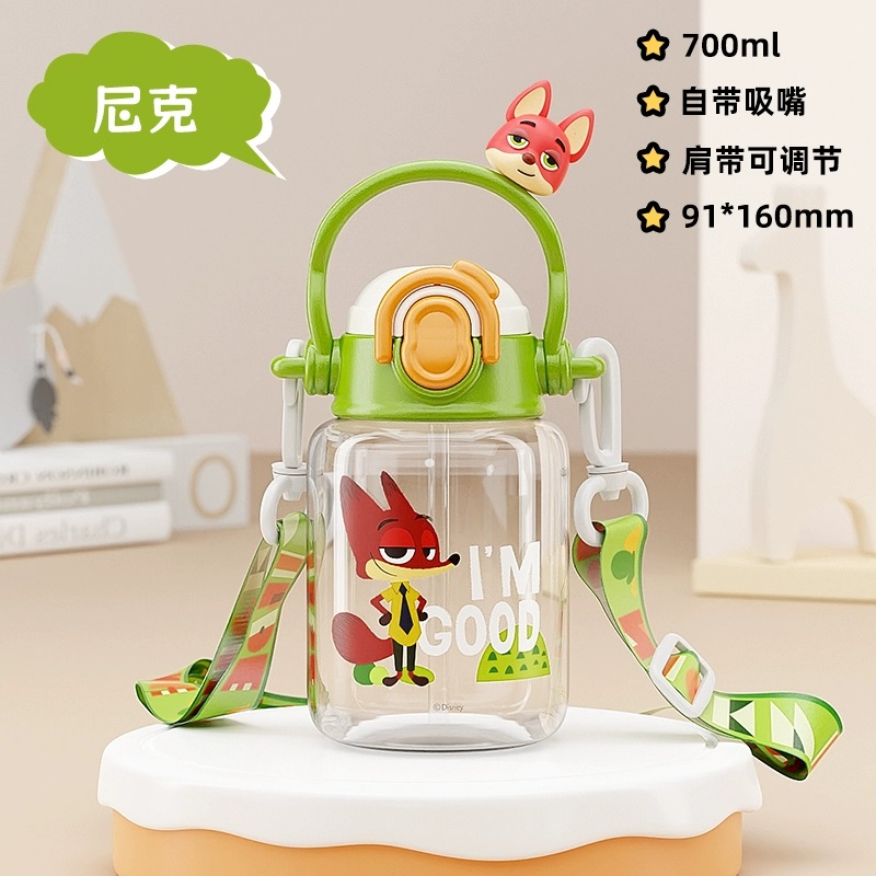 Пластиковая бутылка для воды с соломинкой 700 мл Disney, Alien+Shopping Bag — фото 4