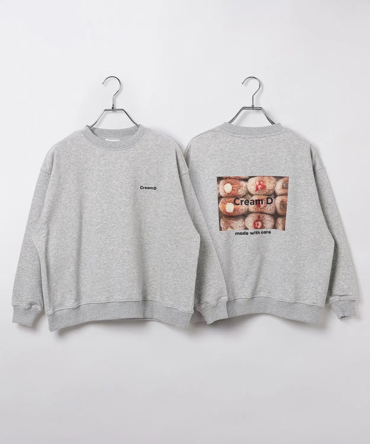 Детский свитшот Cream D × LEPSIM ассорти серый