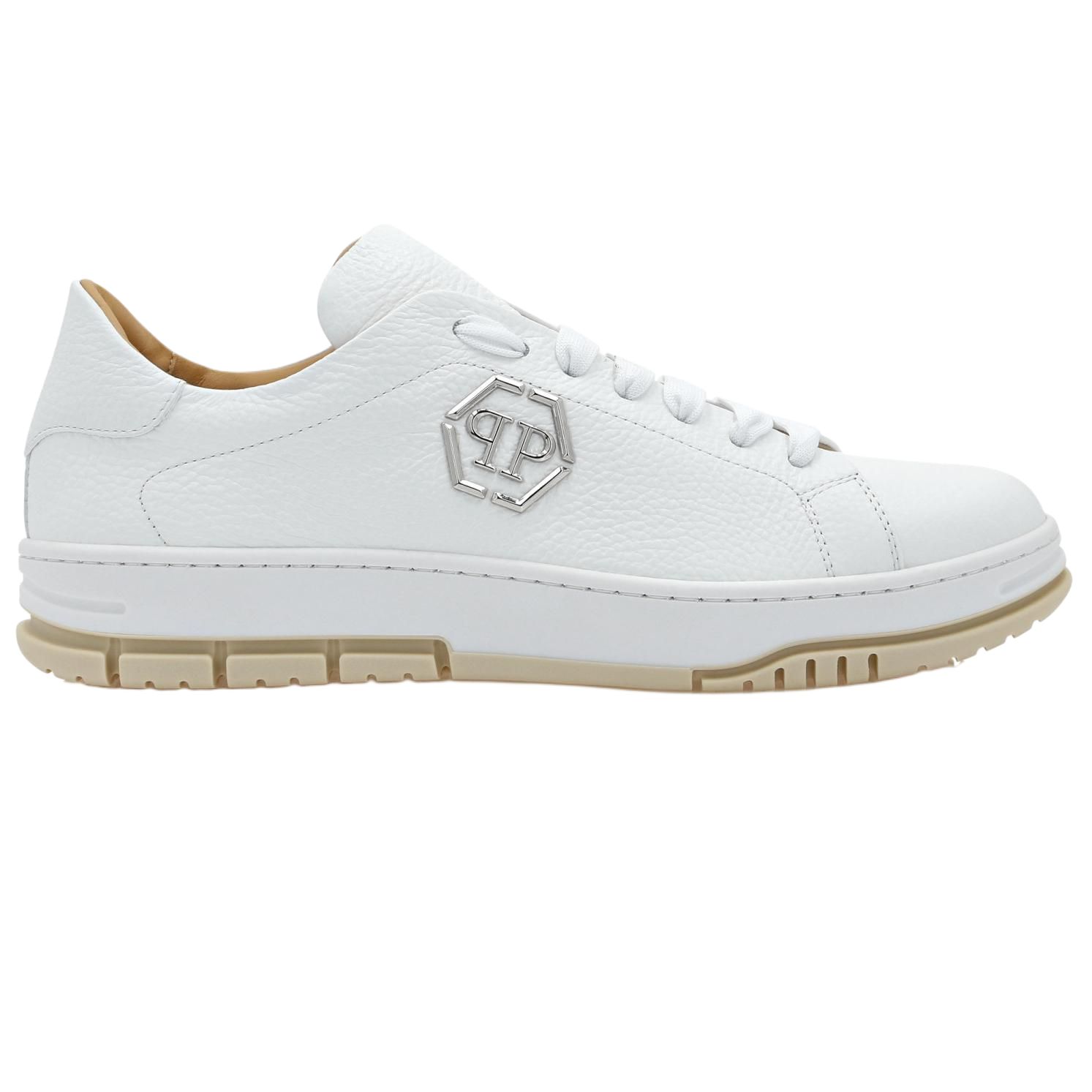 PHILIPP PLEIN Кроссовки Hexagon Leather Low top Unisex White — фото 3