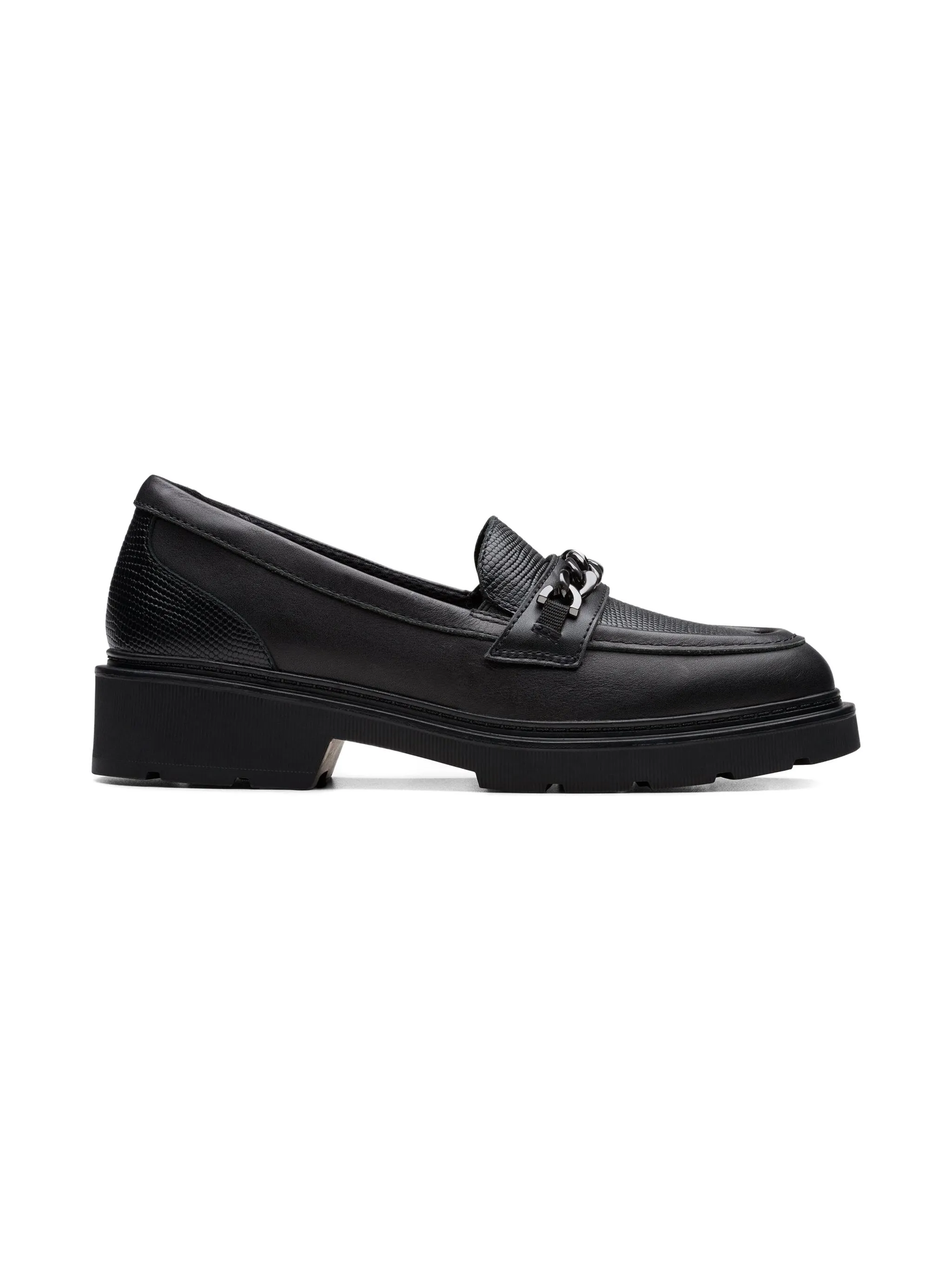

Лоферы с цепочкой Clarks Kids, черный