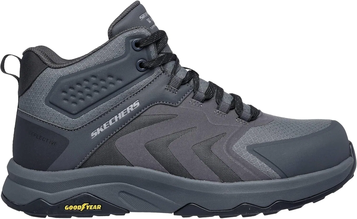 Мужские огнестойкие ботинки Skechers Speed-Flex Trekker Nordown, угольный — фото 2