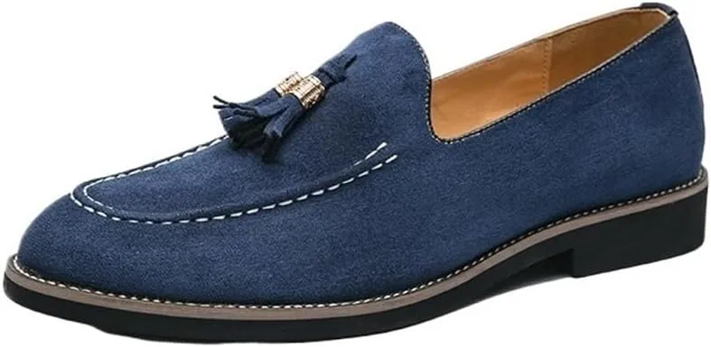 Лоферы из замши мужские, для повседневной носки, Blue DHFIRUFSHLO