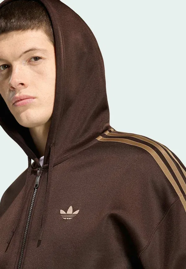 Толстовка Adidas adicolor spacer oversized hoodie zip up sweatshirt Adidas Originals, кофе — фото 3