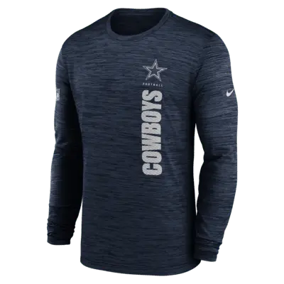Лонгслив Nike Dallas Cowboys Sideline Velocity, темно-синий