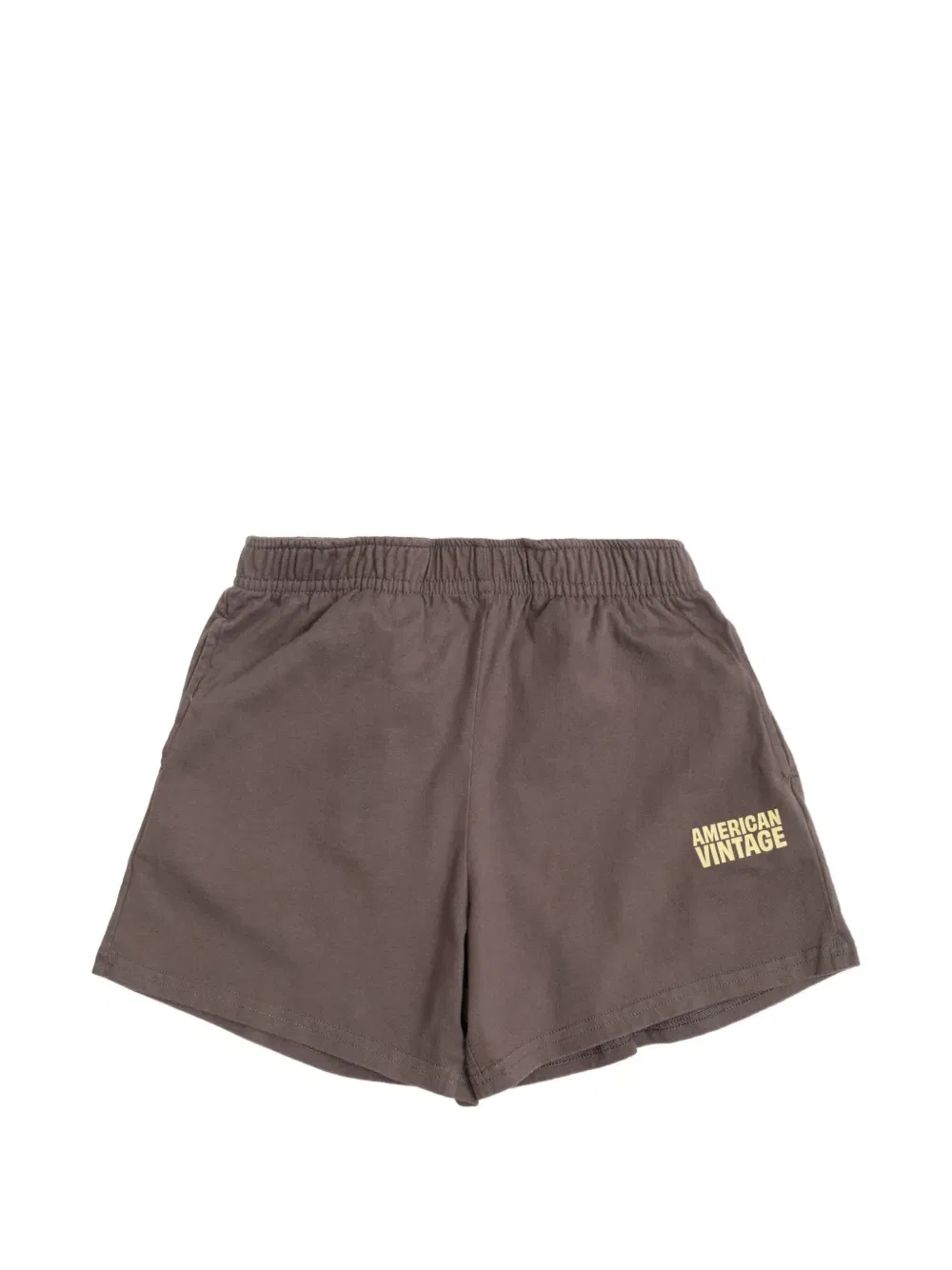 Эластичные шорты с логотипом American Vintage Kids, коричневый