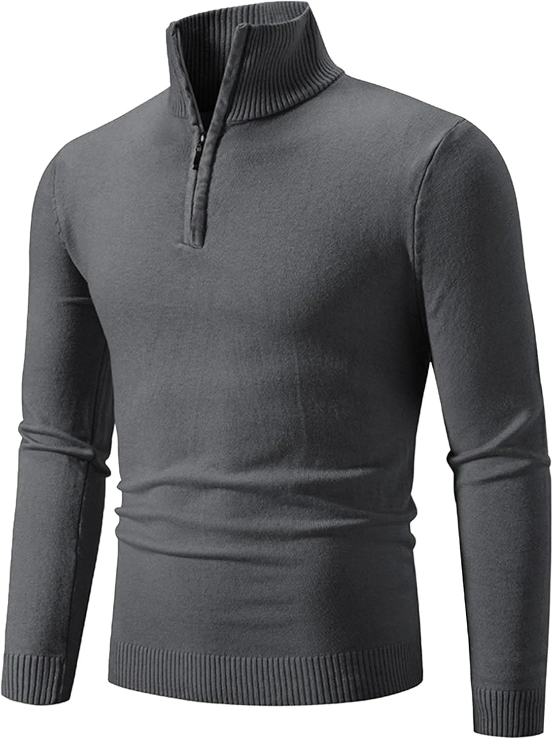 

Мужской свитер Slim Fit с воротником-стойкой и длинными рукавами QOAAIE