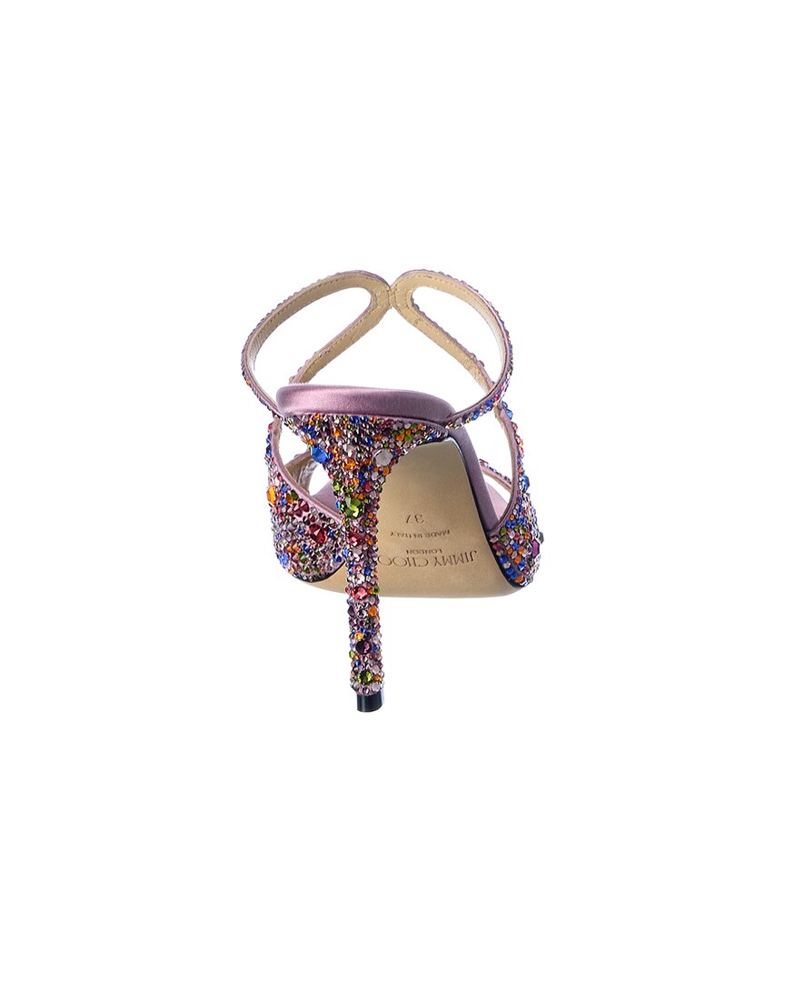Jimmy Choo Anise 95 Glitter Sandal, розовый — фото 3