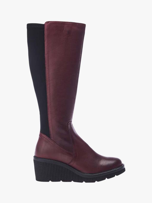 Harpette кожаные сапоги-танкетки на меху Moda in Pelle