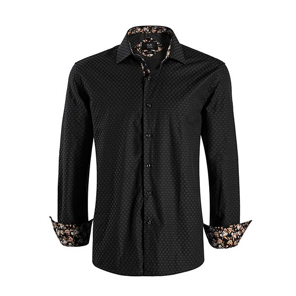 Мальчиковая рубашка slim fit в горох Elie Balleh, Black — фото 2