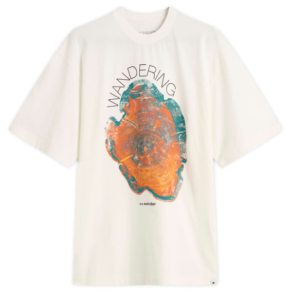 

Футболка с принтом "Бродяга" And Wander, белый