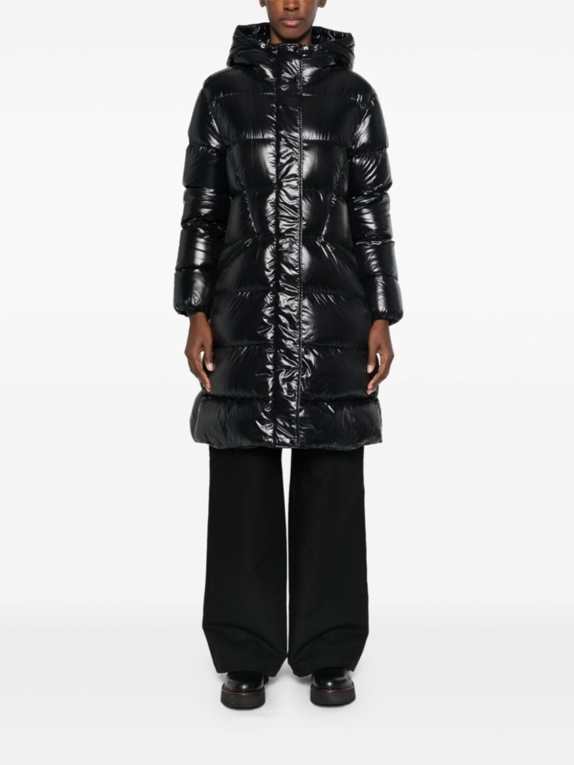 

Moncler пальто Bellevue, черный