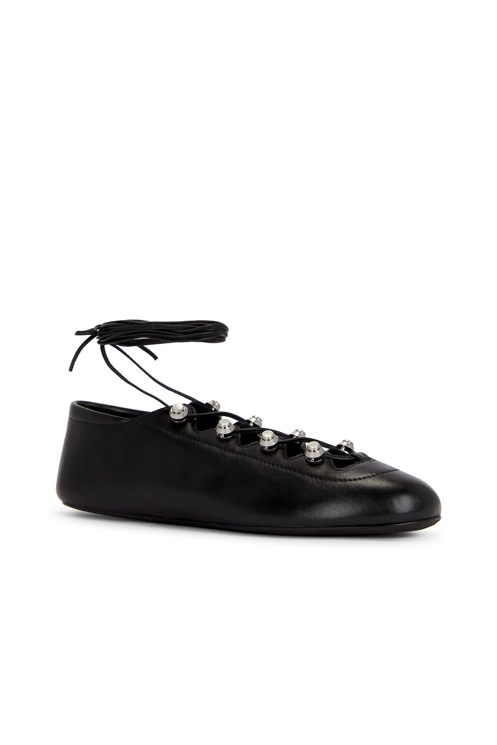 Vyolette Lace Up Балетки Alexander Wang, Black — фото 2